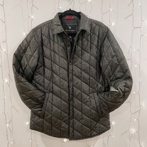 Victorinox Quilted Shirt Jacket, deep green, Men's Medium, Like New!